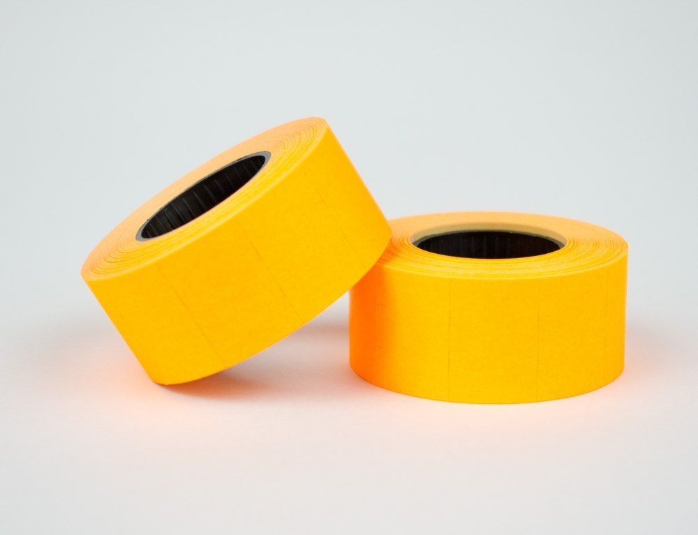 TAPE FOR LABELS 23X16 TWO-ROW STRAIGHT ORANGE, 600 PCS. DMHK A 5 EMERSON